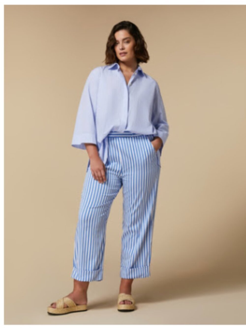 Marina Rinaldi Wide Leg Satin Trouser